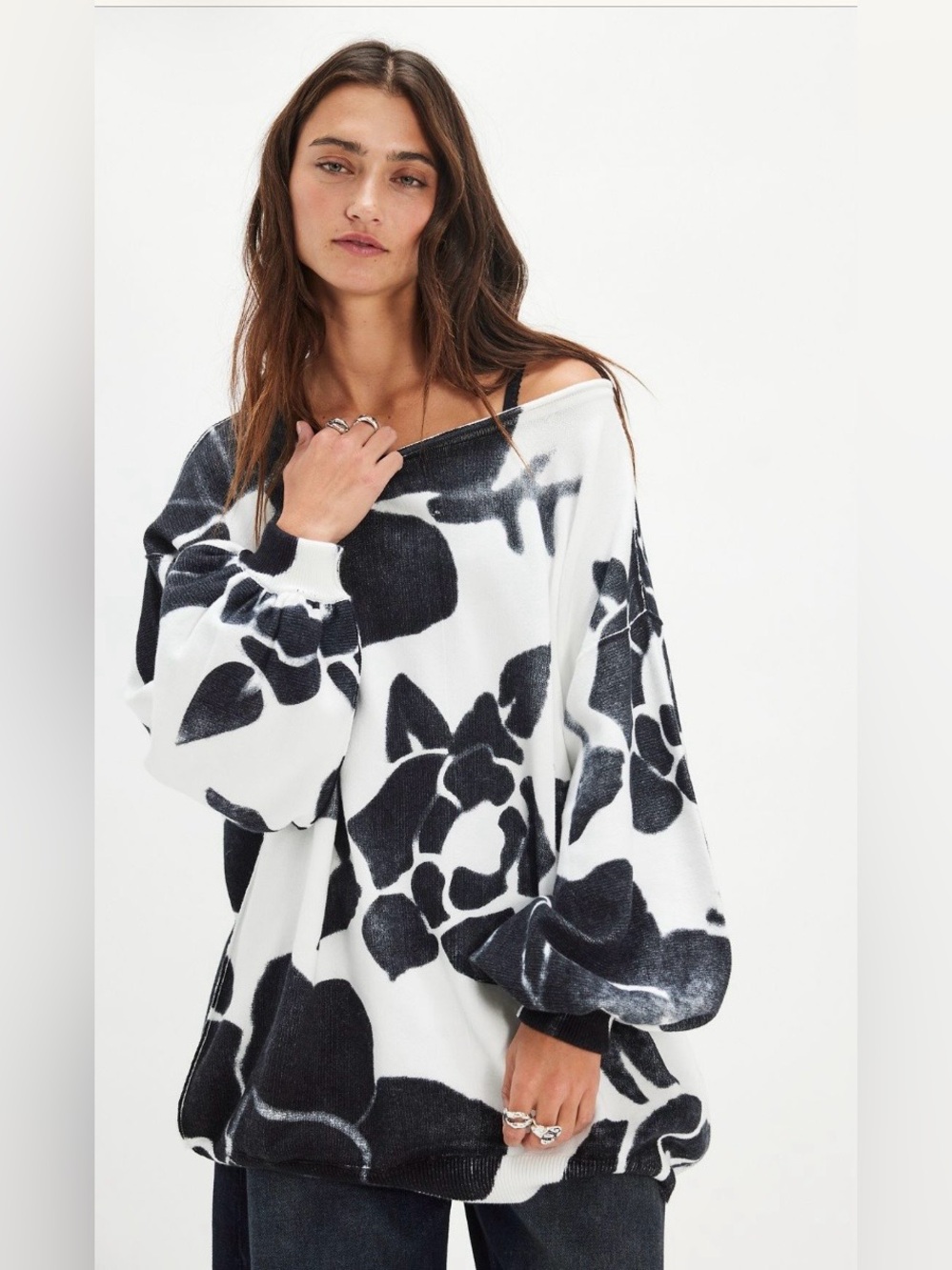 Free People We the Free Painters Garden pullover sweater